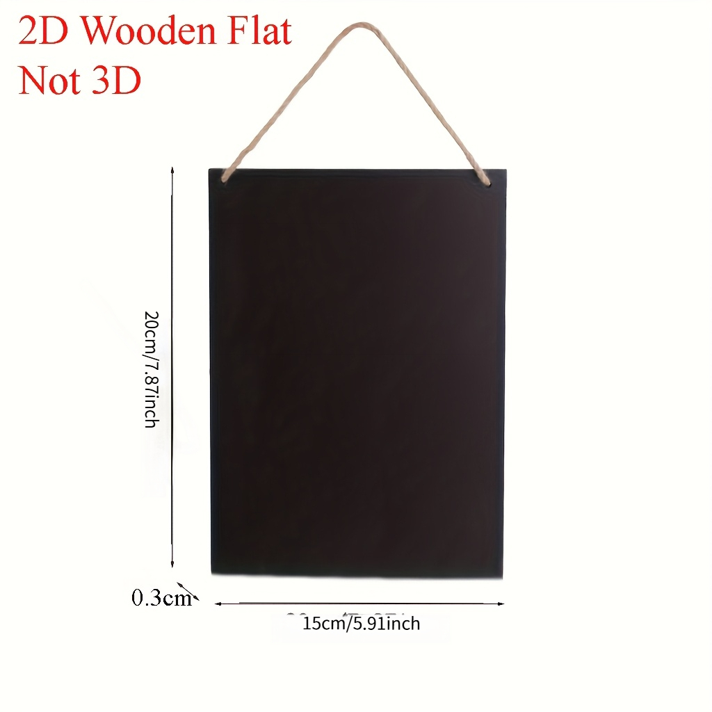 TEMU 2D Platte Houten Hangende Schoolbord Decoratie met Hangtouw, Perfect voor Winkelcampagnes, Bruiloft Displays en Huisdecoratie, Wandmontage, Geen
