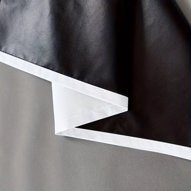 два штора-теплоизолятора, 100% светонепроницаемые, шумопоглощающие, солнцезащитные шторы, затемняющие комнату, из однотонного полиэстера с подкладкой с покрытием, легкие, с верхним отверстием для подвешивания, в современном романтическом минималистичном стиле Детали 15