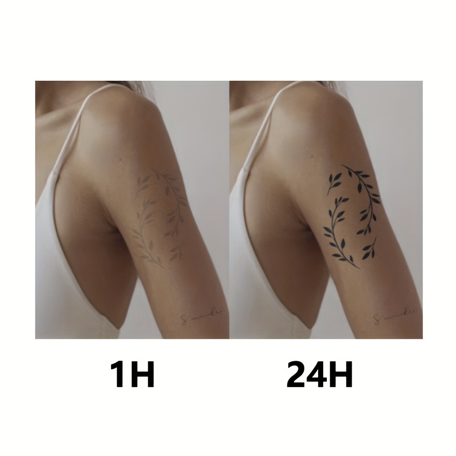 6pcs Waterproof Herbal Temporary Tattoo Stickers with Meaning