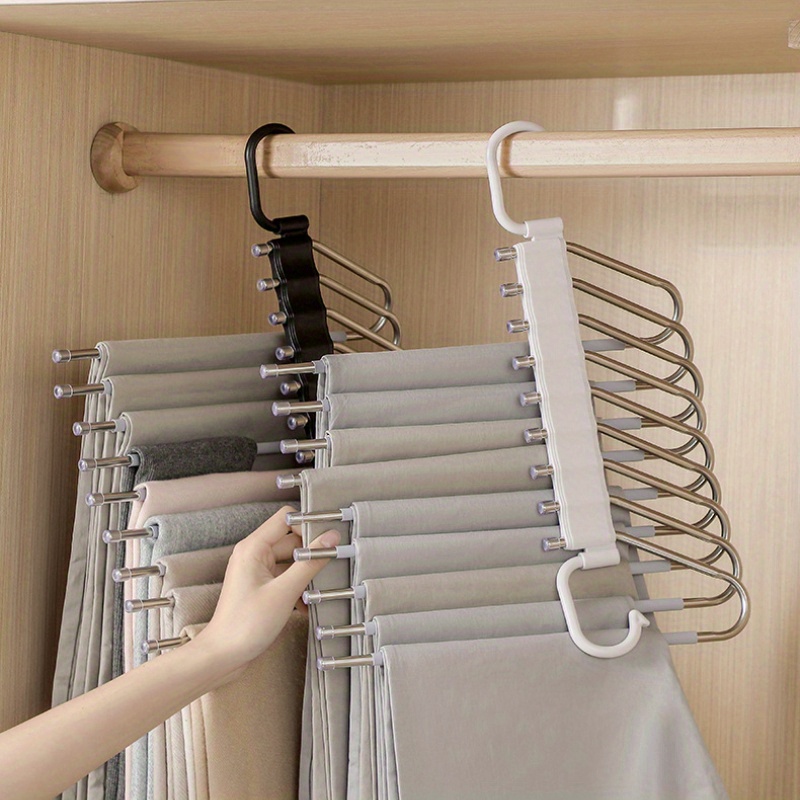 

Stainless Steel Folding Trouser Hanger Multi-functional Trouser Hanger Seamless Trouser Hanger Storage Hanger