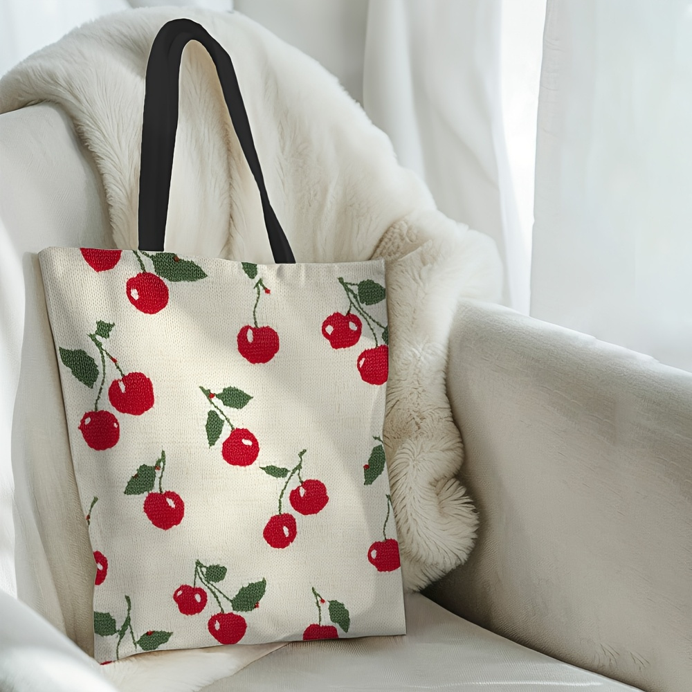 cherry tote bag sold on Temu United States