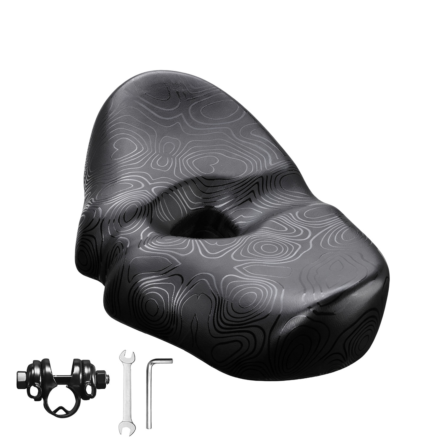 Image of Cofit 4pcs Extra Large Bicycle , Shock Absorbing Bike Seat Cushion, Widened Thickened Cycling Seat Replacement, Bicycle Additions For Road Bikes And Mountain Bikes