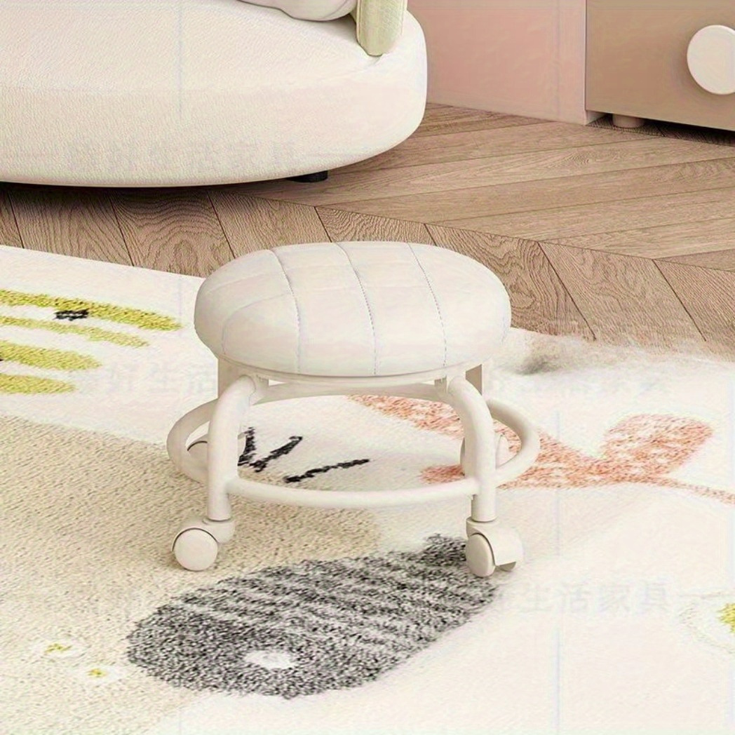 1pc small stools with wheels low stools round stools household mobile swivel stools shoe stools multifunctional beauty sewing   repair and shoe changing stools with a   weight not exceeding 70   Product details 8
