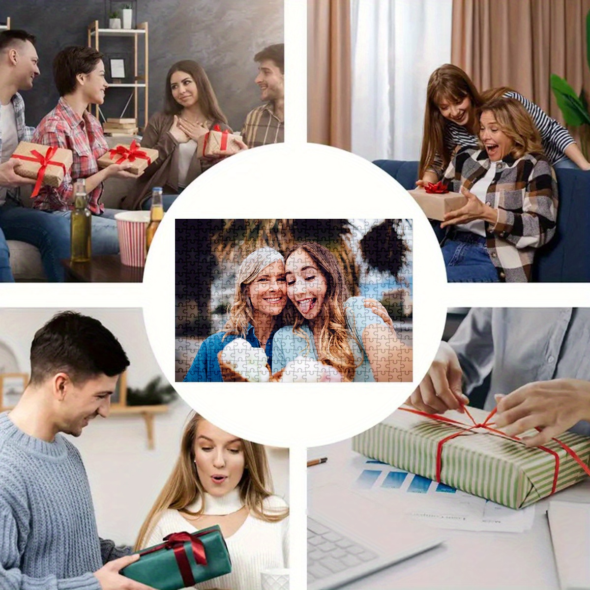 500/1000片照片个性化拼图 - diy大尺寸，带有您自己的照片/文字/标志 - 个性化记忆纪念礼物，适用于婚礼、生日、圣诞节、家庭等 - 大型团体批量折扣（500/1000片） 商品详情 6
