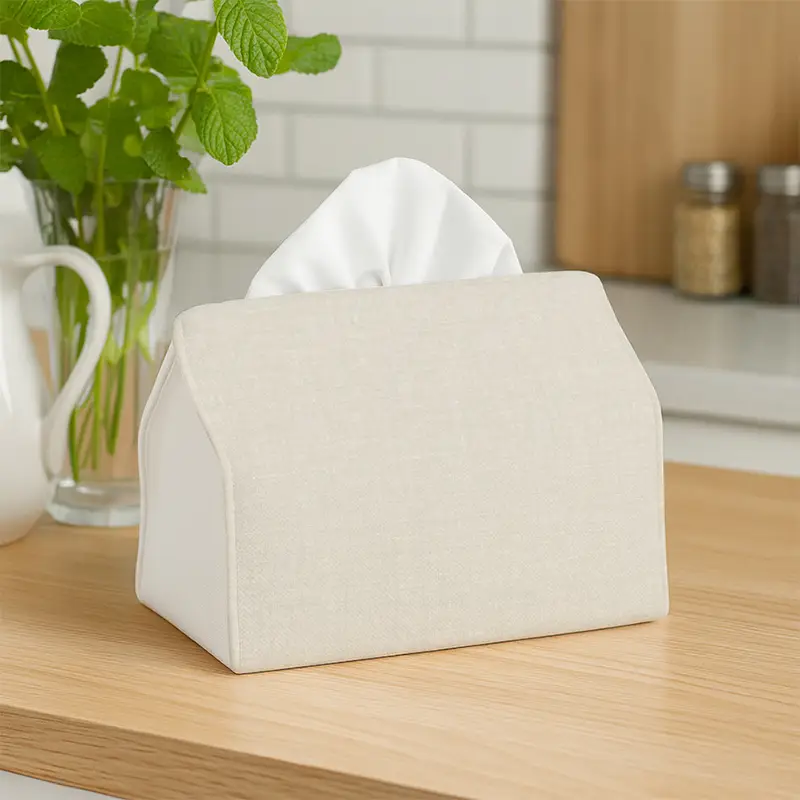 elegant modern white beige tissue box with lid decorative storage organizer for home christmas durable multi purpose napkin dispenser square design with rounded edges beige fabric cover for room bedroom decor stylish party tissue box with beige lid compact and functional for tissues ideal for festive and everyday use decorative tissue box cute tissue box holder vintage tissue box decorative tissue box holder Product details 6