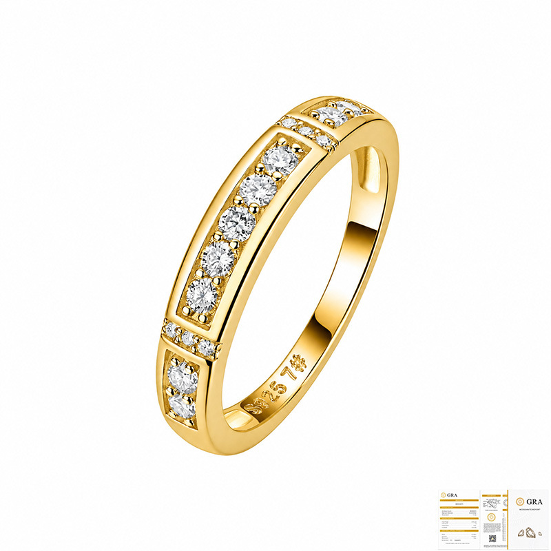 Unisex Moissanite Solitaire Engagement Ring, Certified D Color VVS1