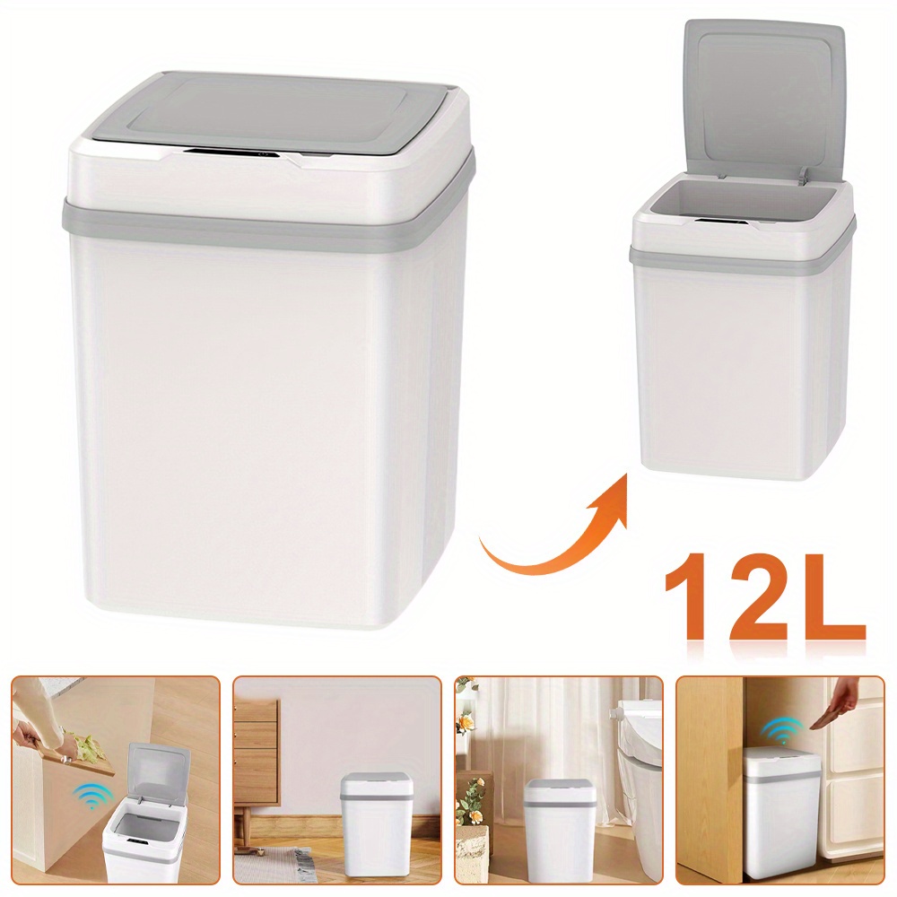 Smart Trash Cans And Bathroom, Wall Mounted Trash Cans With Intelligent Opening Lid Design, Are An For Storing Kitchen Leftovers