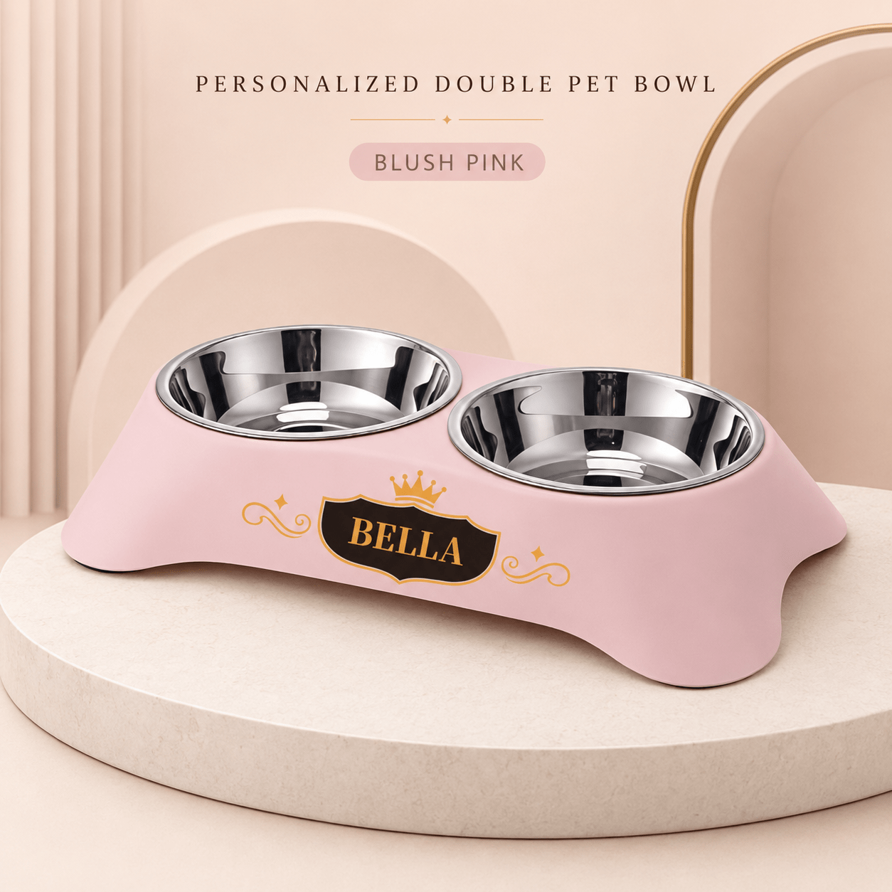 Personalized 2-In-1 Drinking and Feeding High-Leg Pet Bowl