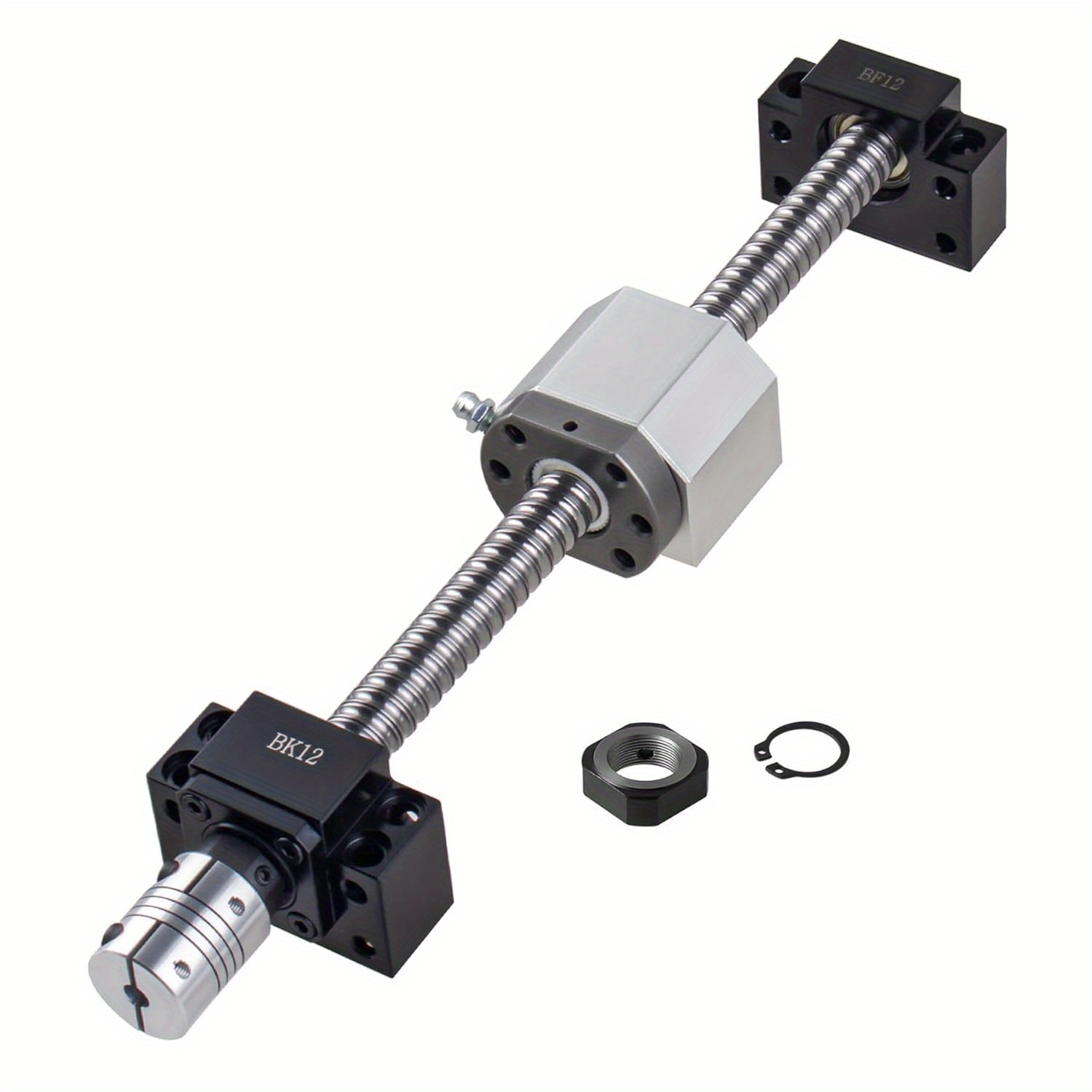 Ball Screw Sfu1605-650mm Threaded Spindle Linear Guide With Bk12/ Support, Dsg16h Nut Housing+ Ball Nut+ Coupling For Engraving Machine