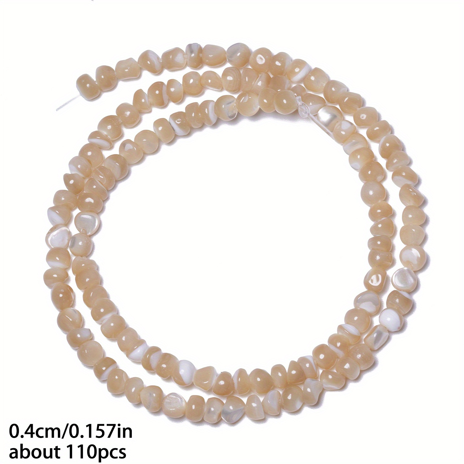 110pcs 4mm Shell Irregular Loose Beads, Suitable For Elegant Bracelets, Necklaces, Earrings Additions, Jewelry Making Supplies