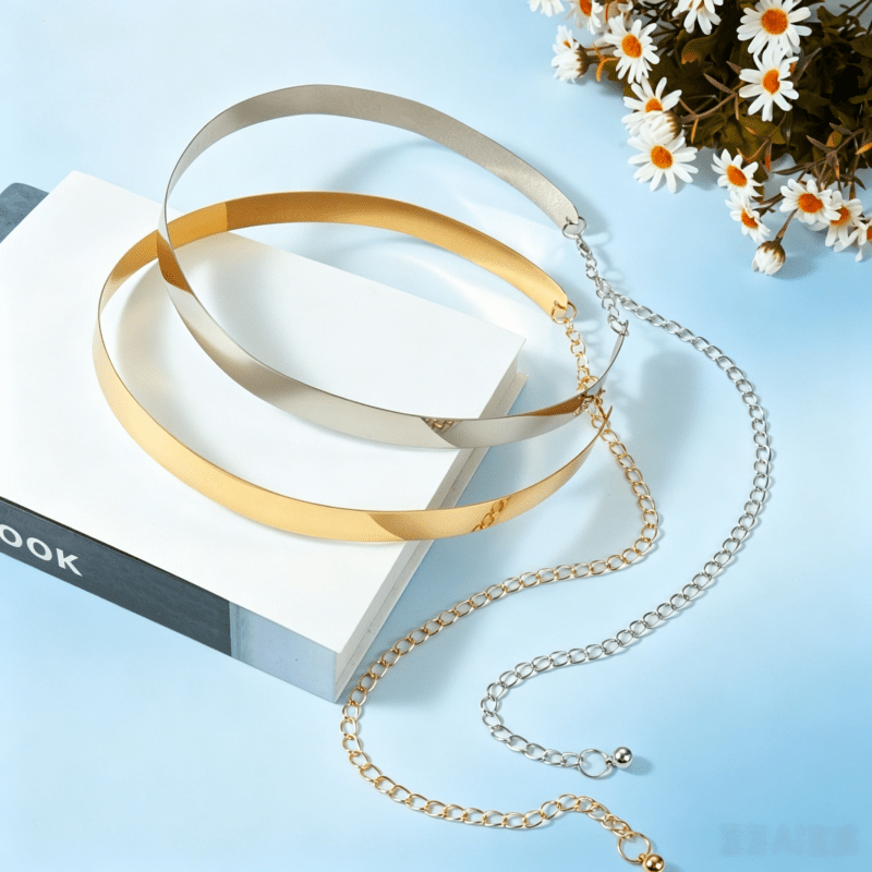 Multi-Color Glossy Halo Design Waist Belt