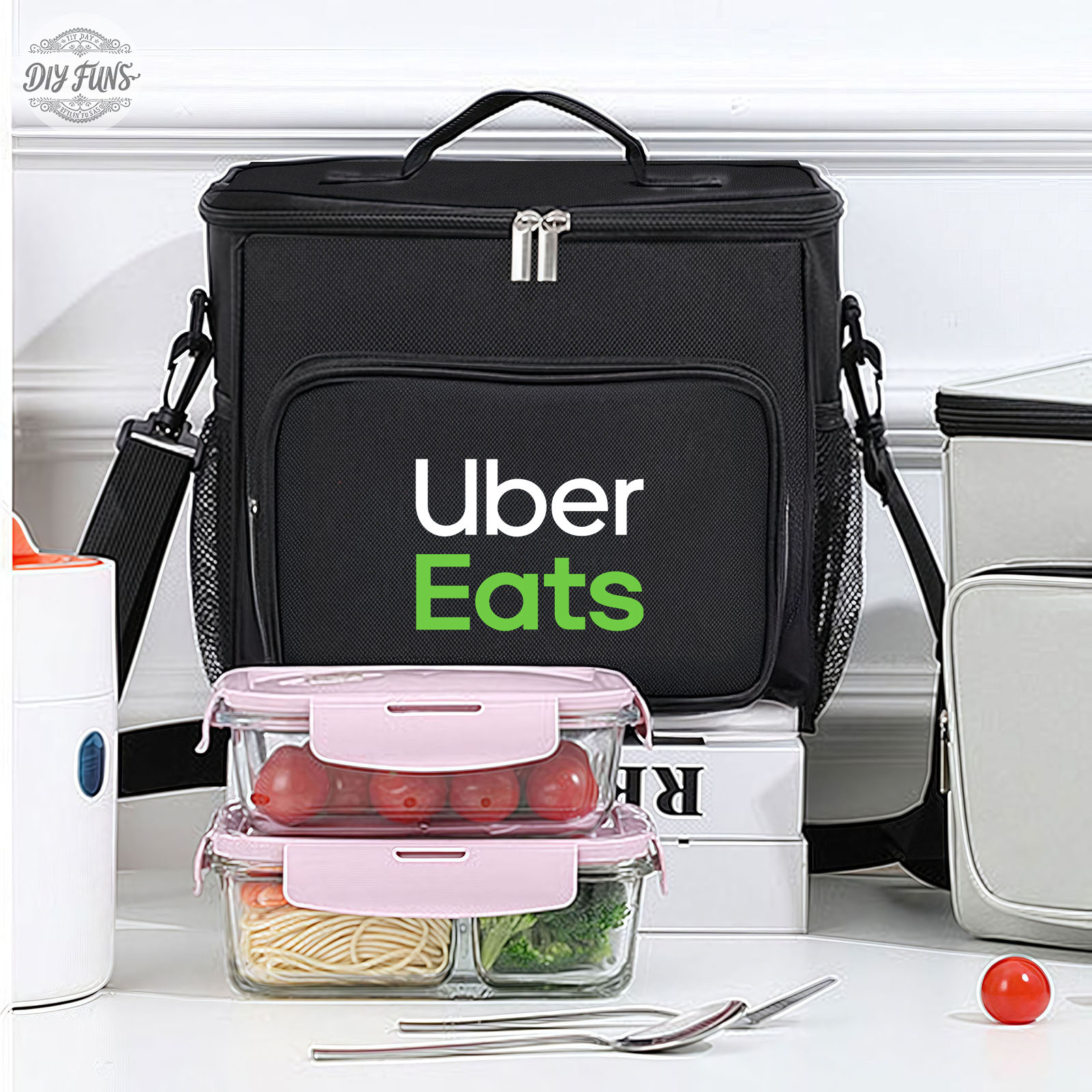 Insulated Delivery Bag for Hot & Cold Food Storage, Foldable
