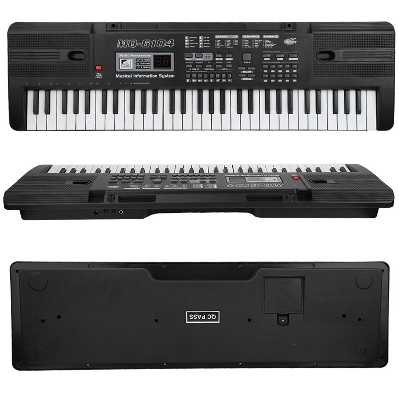 item picture 61 Key Digital Piano Keyboard with Microphone, Portable Music Piano Keyboard Electronic Keyboard Multifunctional Key Piano Musical Instrument Keyboard for Piano Music Teaching Birthday Gifts Beginner (with LCD Display)