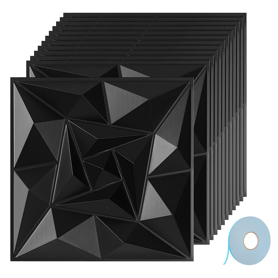 3d Wall Panels Wall Panels Wall Plastic Panels Room Modern Diamond Sheet Pvc Wall Panels Ceiling Panels Decorative Styrofoam Polystyrene Ceiling Panels 30cmx30cm/50cmx50cm, 12pcs