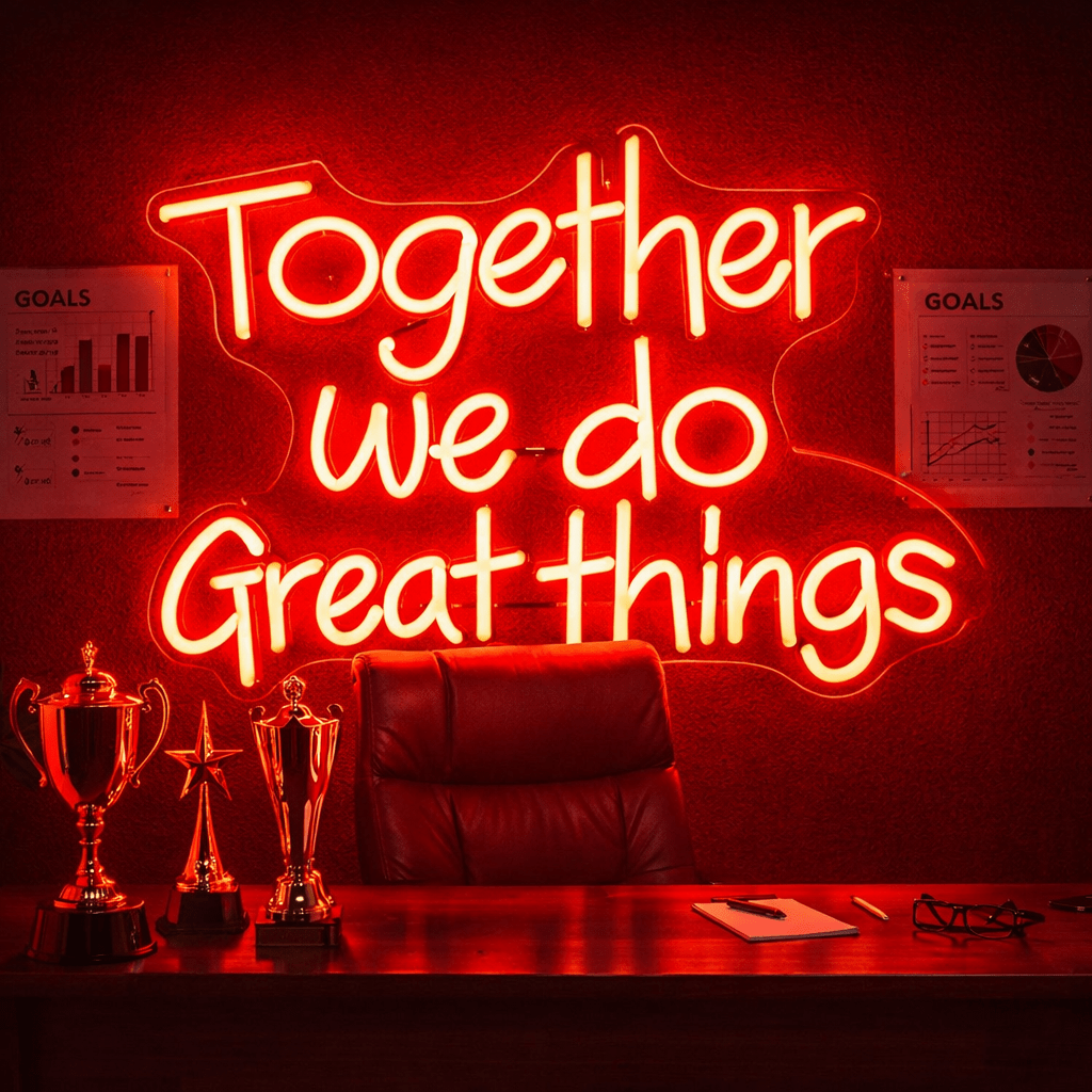 Custom 3-Lines Neon Sign, Inspirational Wall Art Decor