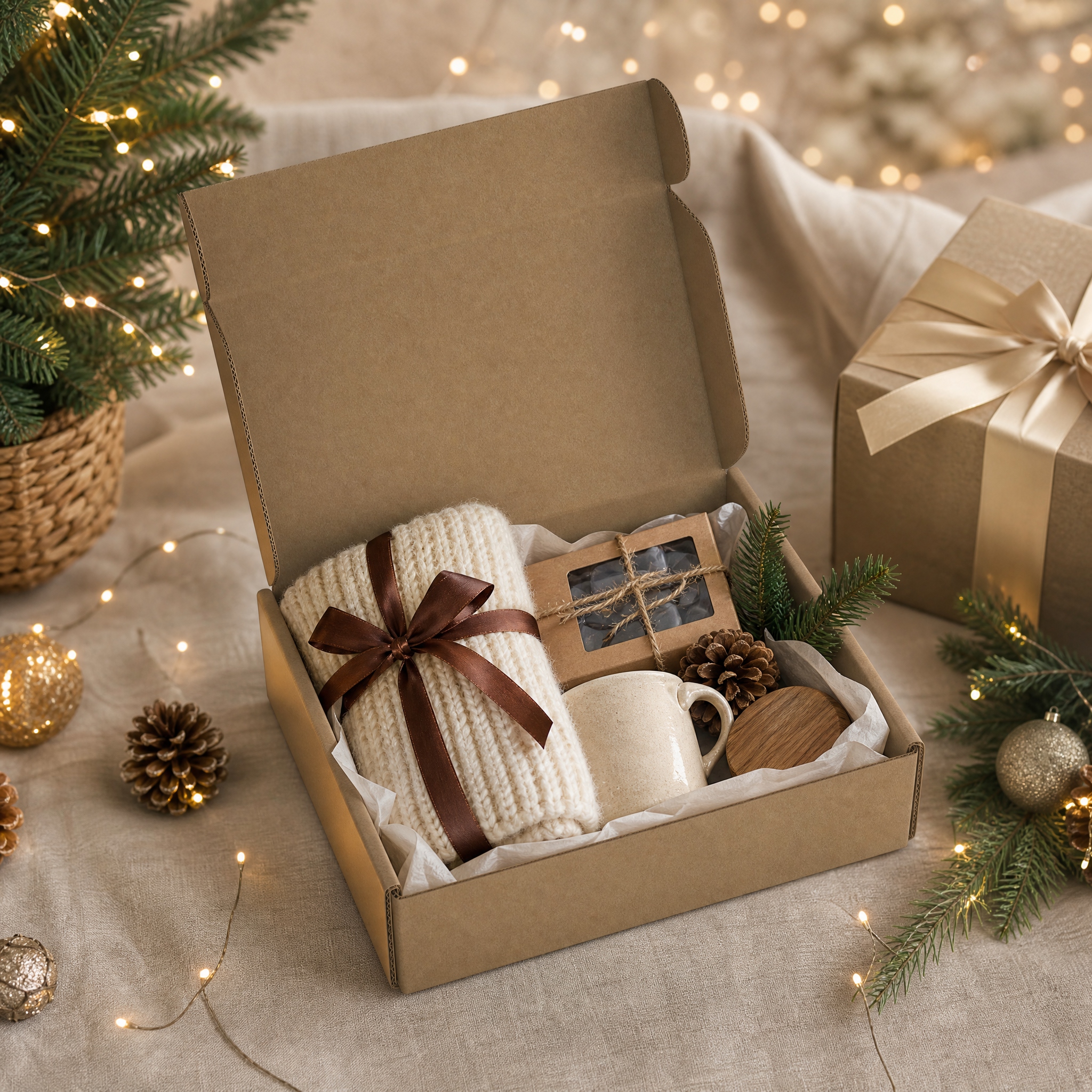 Image of 20pcs Foldable Corrugated Paper Party Gift Boxes, Decorative Storage Boxes, Holiday Packaging For Birthday, Halloween, Christmas And New Year's Eve, Party Favor Decorative Boxes