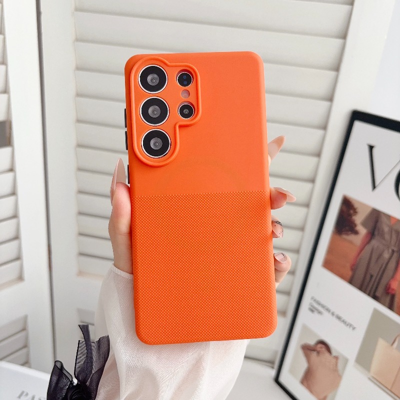 TEMU Phone Case: Minimalist And Stylish Skin-feel Design Solid Color Polka Dot Pattern Phone Case For Galaxy S22 S23 S24 S25 S26 Fe , Premium
