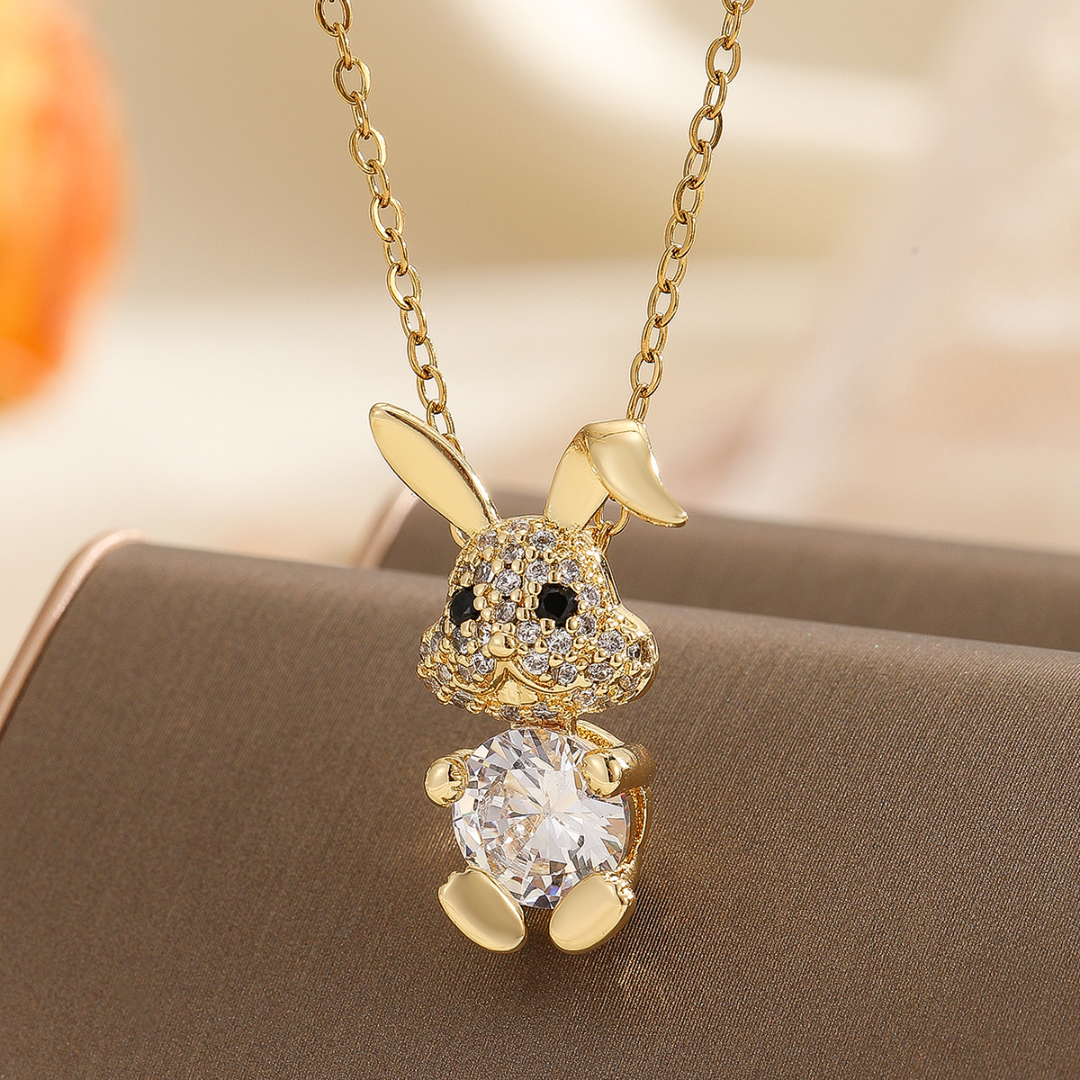 1pc Cute Bunny Necklace Easter Holiday Gift Daily Wear