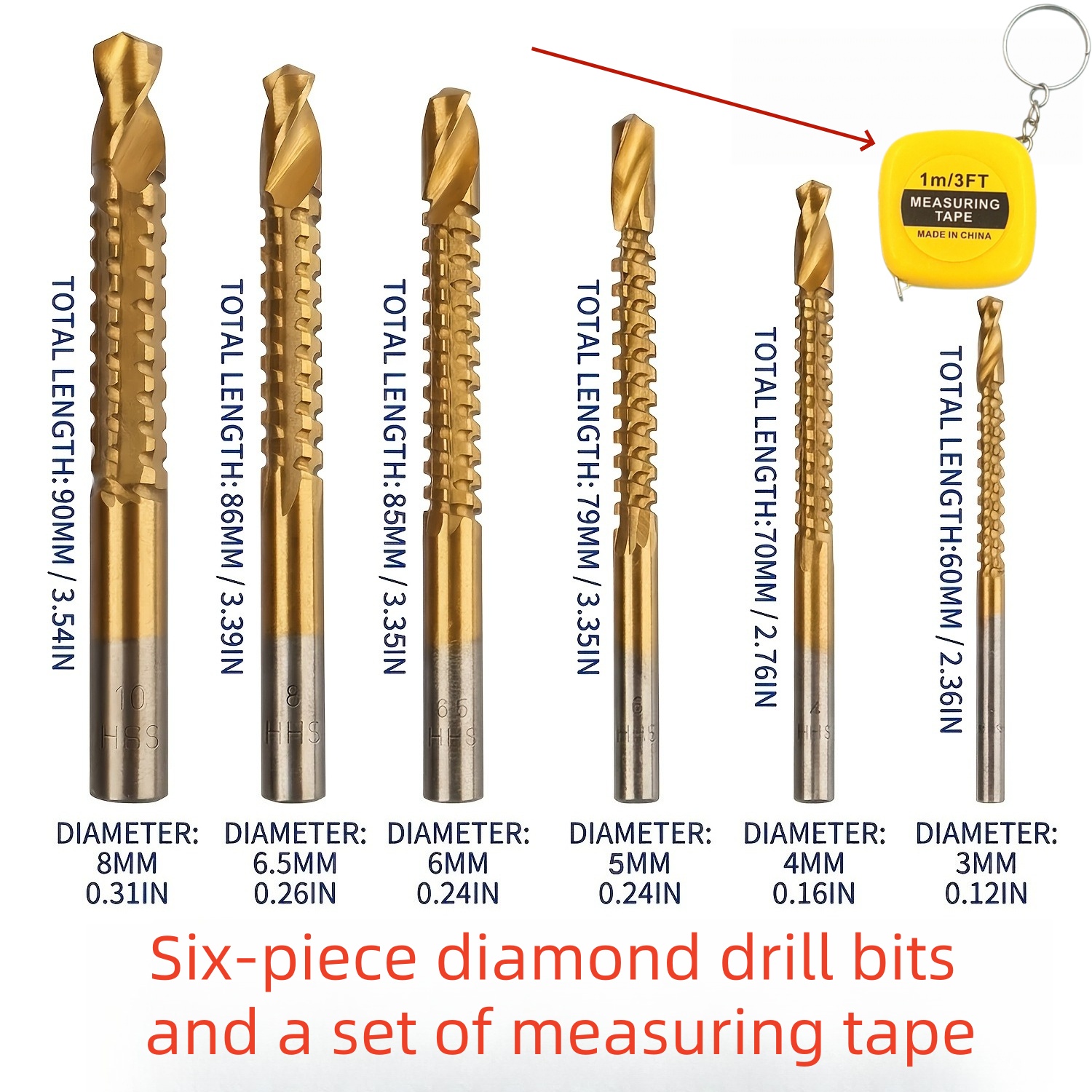 7pcs/13pcs -coated Steel Tooth Drill Bits M3-m8 Specifications Drilling Cutting Slotting Tools Sharp Metal Wood Plastic Sheet Woodworking