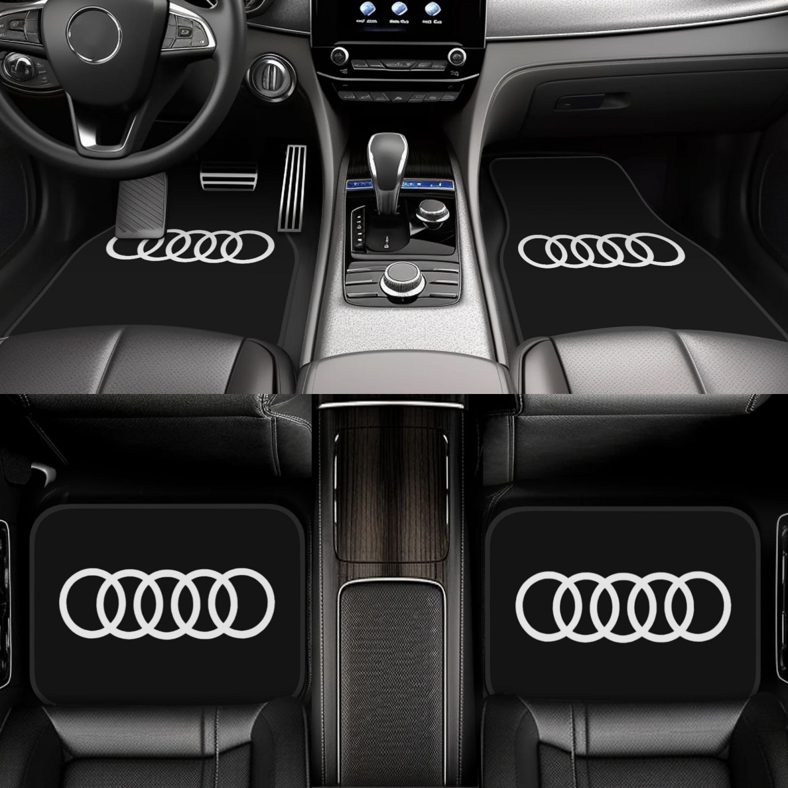TEMU 4pcs Car Floor Mats, Ideal For Enhancing Interior Texture And Footpads, A Gentle Atmosphere Inside The Car And Travel Fatigue