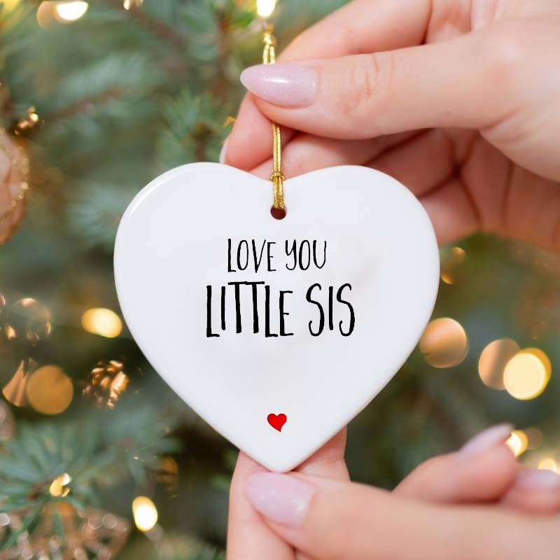 Image of 2d Flat, 1pcsister Xmas Ornament, Sister Xmas, Love You Sister, Ornament, 2025 Christmas, 2025ornament, Christmas2025, Tree Decoration 2025