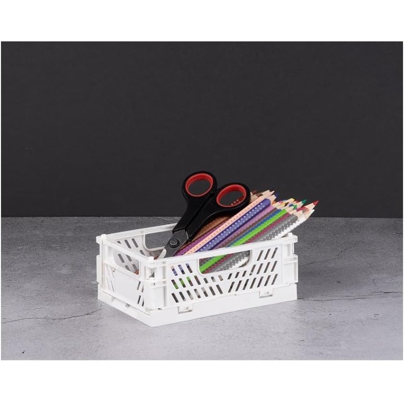 Ideas with Heart Folding Boxes, Stackable Sturdy Plastic Storage Box