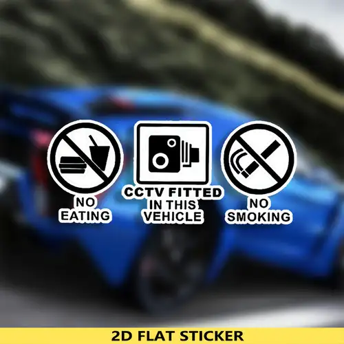 10 Adesivi Divieto Di Fumare E Mangiare Per Taxi - 6x15cm Con Scritte In Italiano - Foto 7