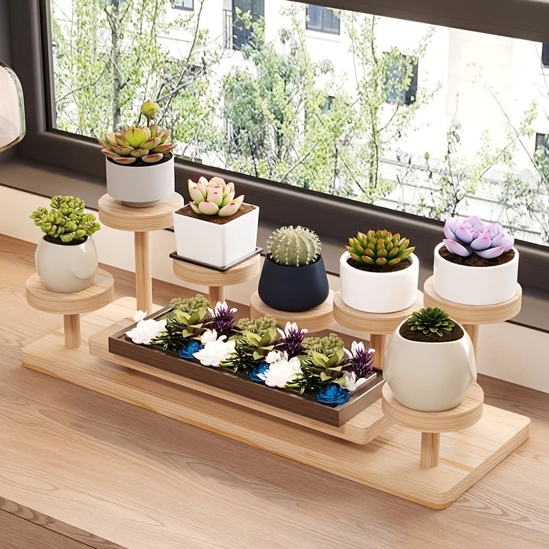 1pc Wooden * Desktop Storage Rack, Succulent Plant Display Rack, Suitable  for Desktop Storage of Jewelry, Plants, Paper Cupcakes, Living Room And  Bedroom Decoration