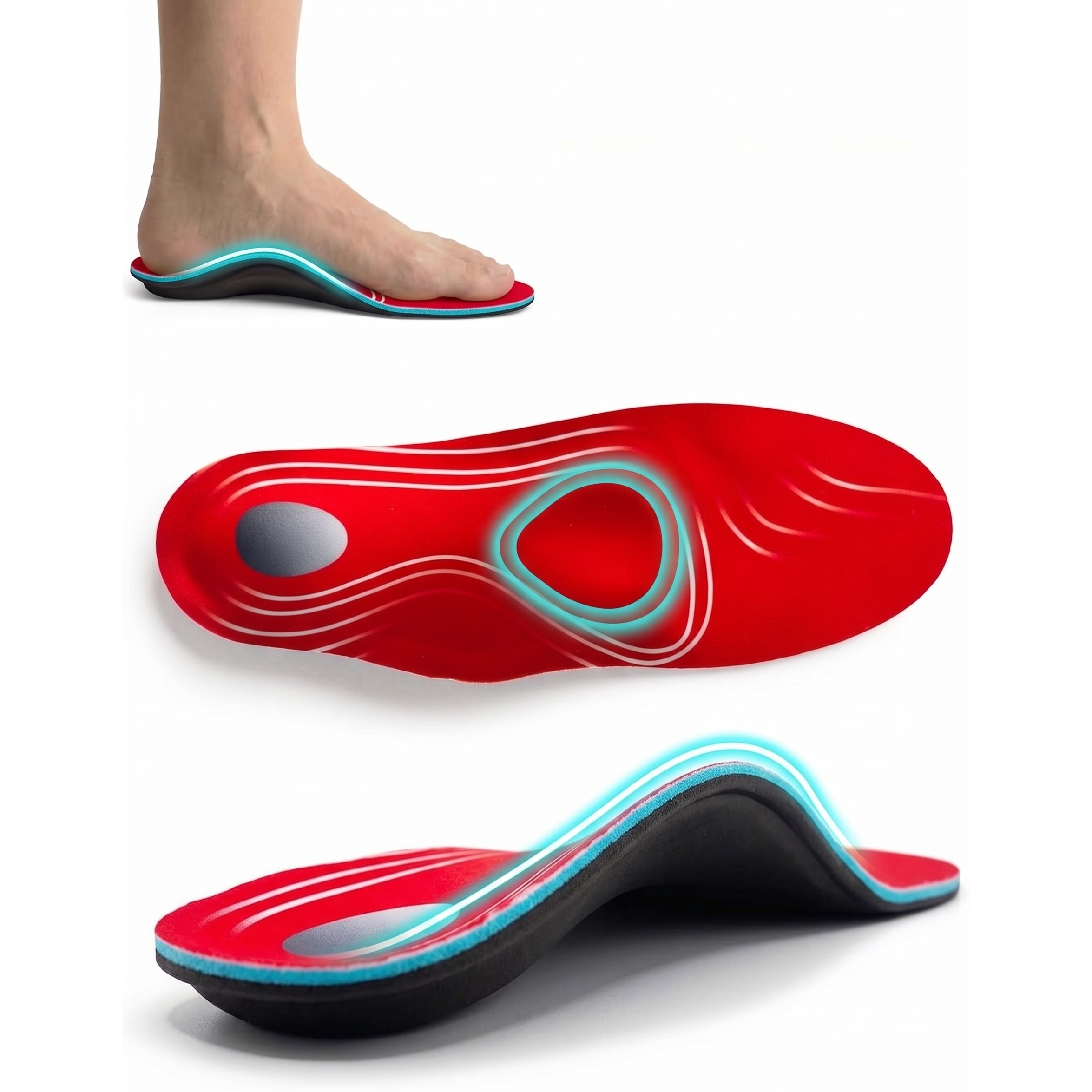 TEMU Plantari con Supporto , Ammortizzanti Confortevoli, Pratiche di Ricambio, Compatibili con Sneakers, da Lavoro e Calzature , Accessorio per Avere