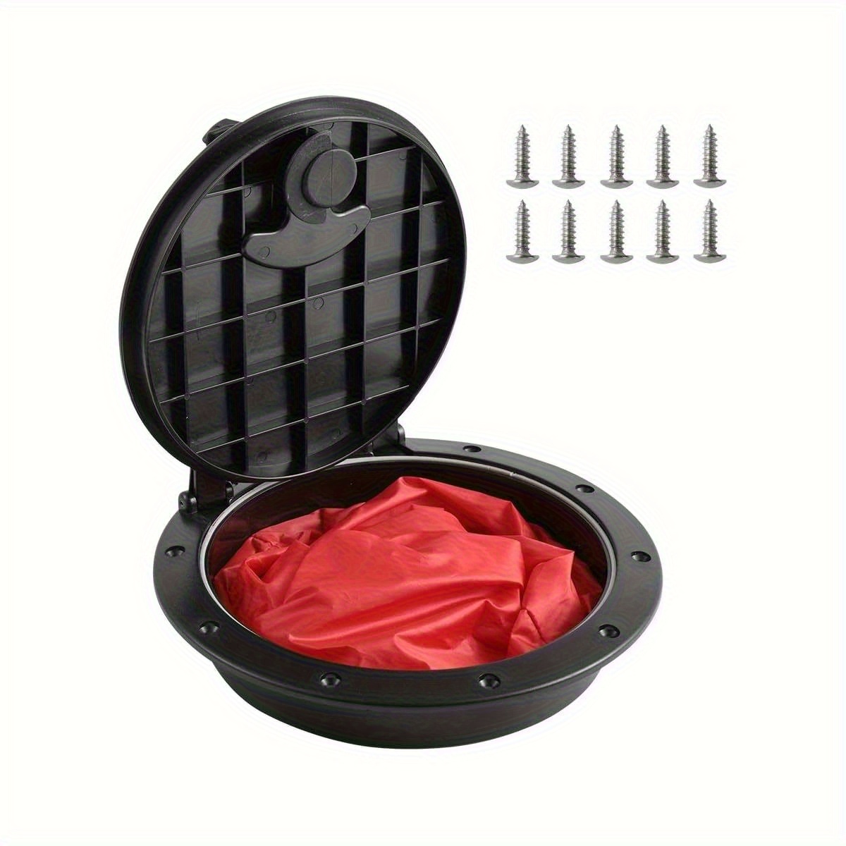 TEMU Kit de Plaque de Pont Noire 8 Pouces avec Sac de Rangement pour Kayak et Bateau de Pêche