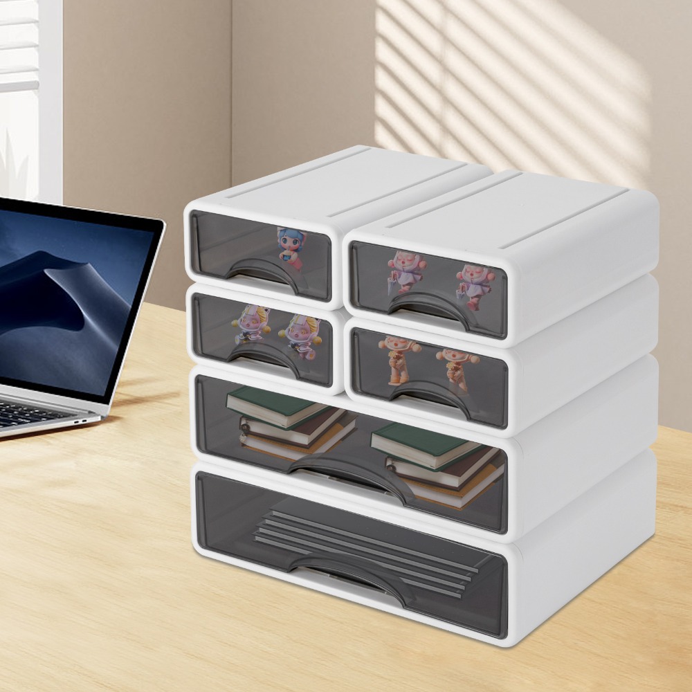 Image of 13.4 X 9.8 X 13 Inches Pp Rectangular Desktop Organizer Office 6-drawer Organizer