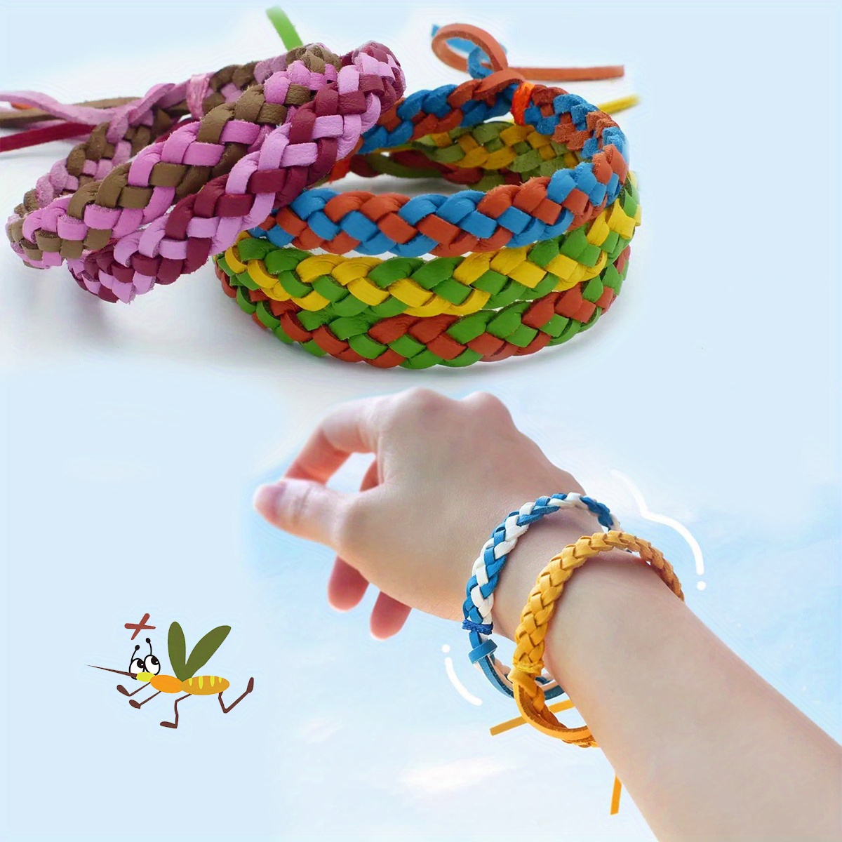 6/10pcs Colorful Braided Bracelets Bohemian Style Couples' Wristbands
