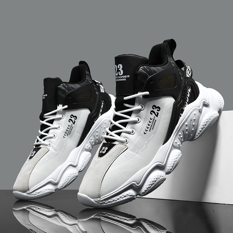 Zapatos Deportivos Blancos Para Hombre - Cuero, Antideslizantes, Diseño Elegante, Para Entrenamiento Y Casual