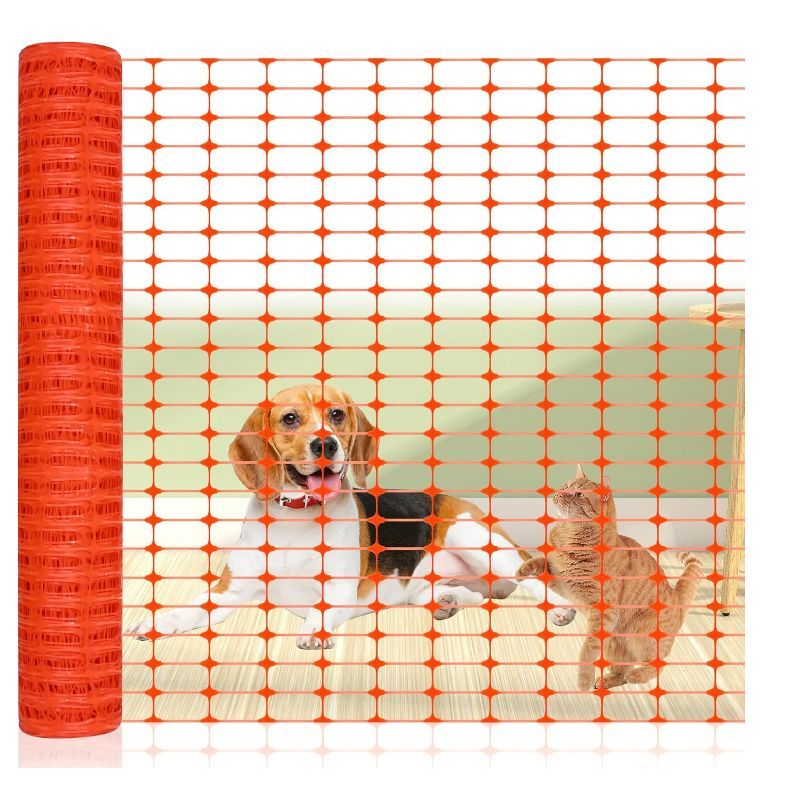 

50m Wire Mesh Fence 100cm High Pe Plastic Rabbit Wire Cuttable Orange Mouse Fence Fences Wire Mesh Lengths