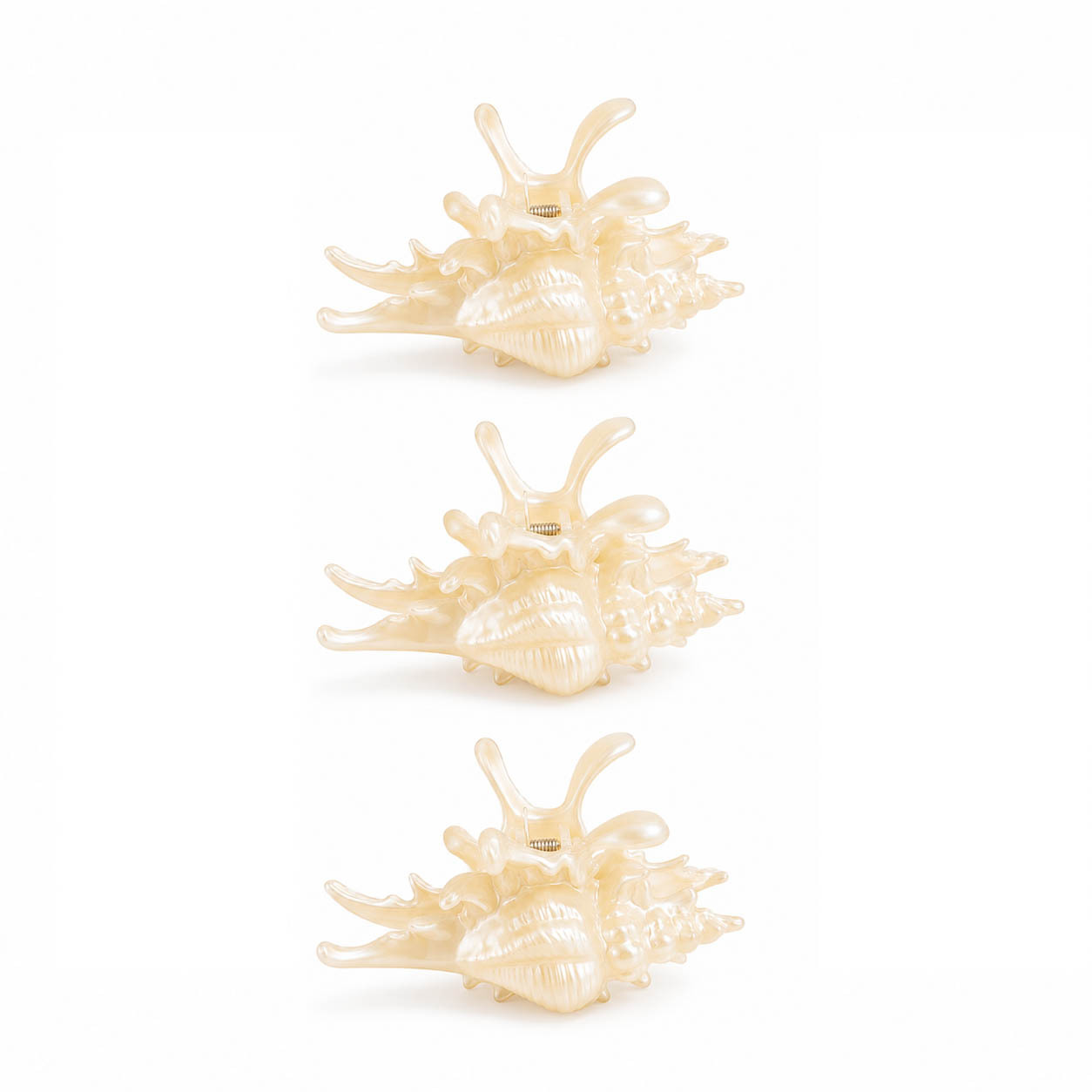 TEMU Ensemble de 3 pinces requin, pince à griffe sirène française, haute élasticité, dos antidérapant, de cheveux, accessoire vacances
