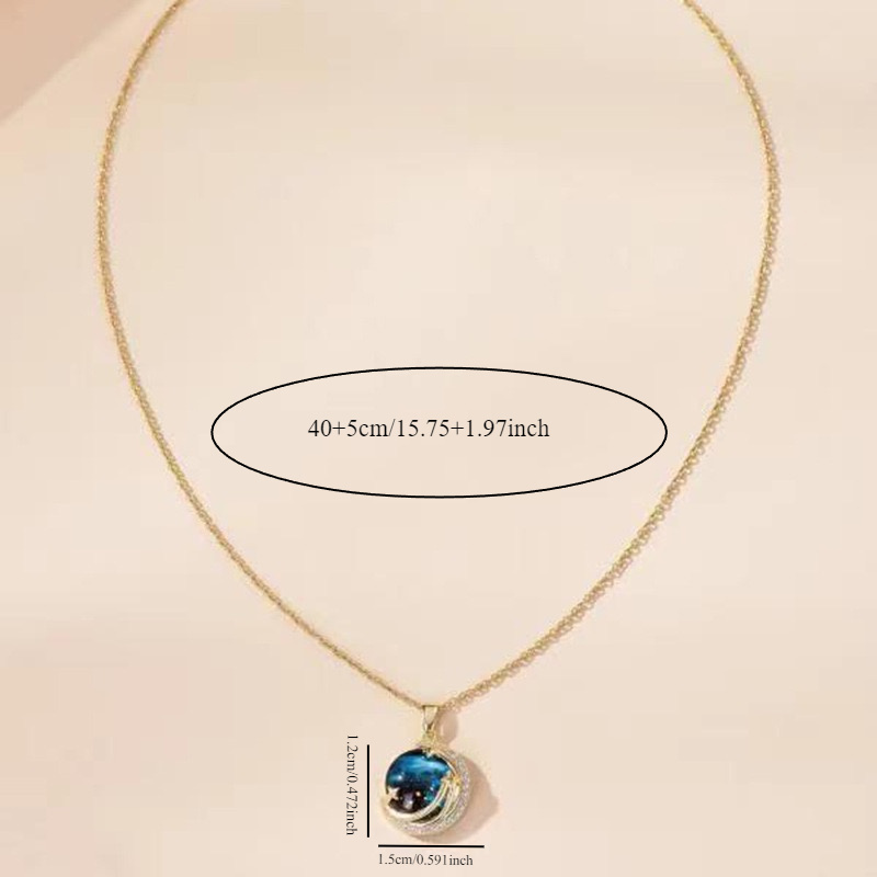 Rainbow Opal Necklace with Zirconia Pendant