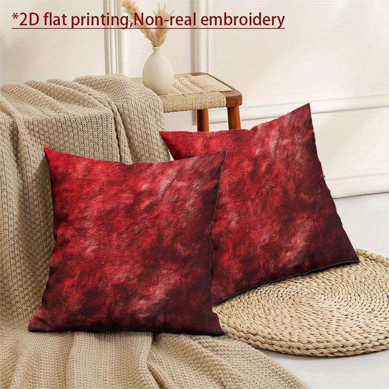 1pc maroon velvet throw pillow cover 18x18 inch soft short Temu