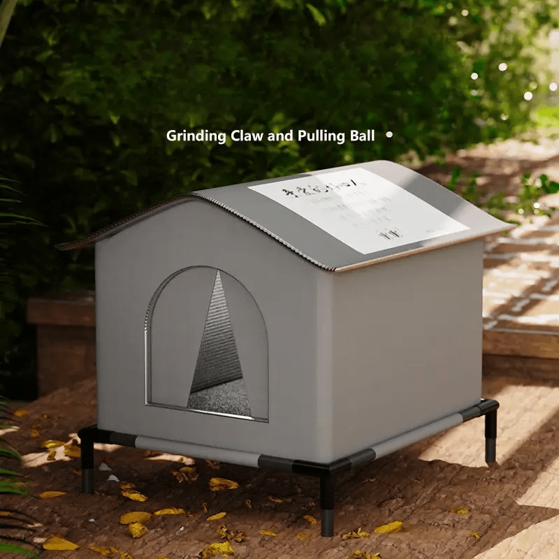 

Spring Outdoor Waterproof Litter With Bracket Easy To Assemble, Spacious And Sturdy, Suitable For Indoor And Outdoor Use. Outdoor Waterproof Cat Litter With Bracket