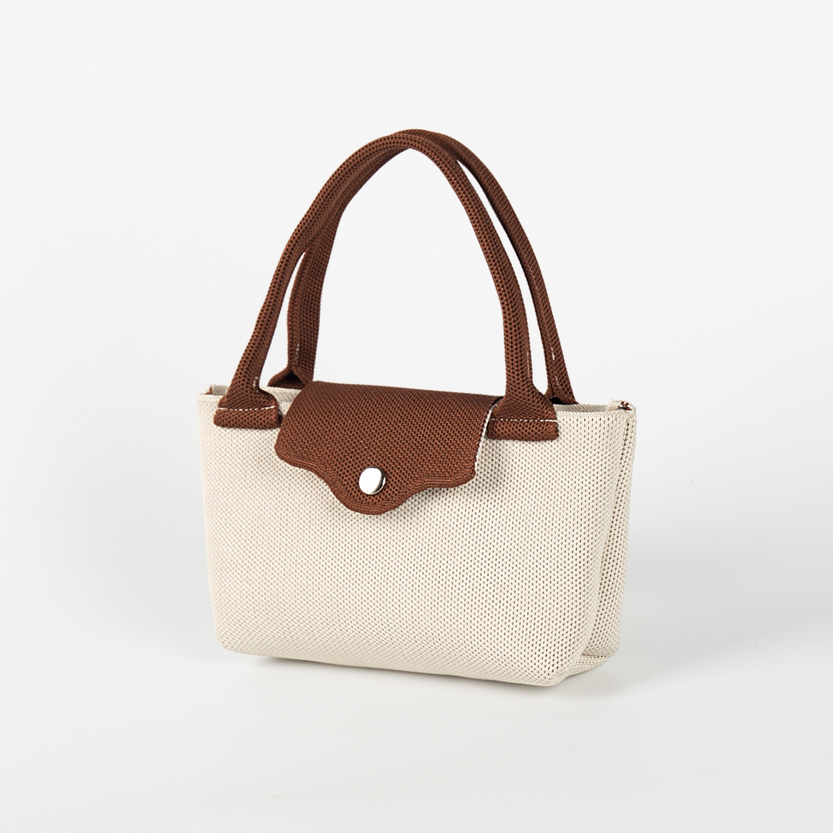 E-shop Einfache, gestrickte, atmungsaktive faltbare Damenhandtasche, geeignet für Einkaufen, Ausflüge, Exkursionen, Pendeln Schulanfang, bietet Platz