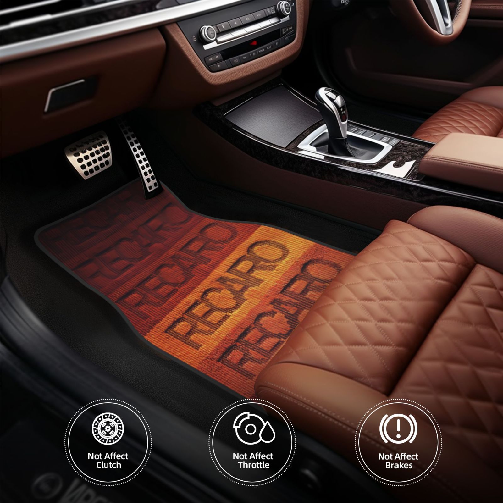 TEMU 4pcs, Car Floor Mats With Exquisite Appearance And Iconic Automotive Foot Mat Theme, With Personalized Patterns, Suitable For Cars, Trucks, And