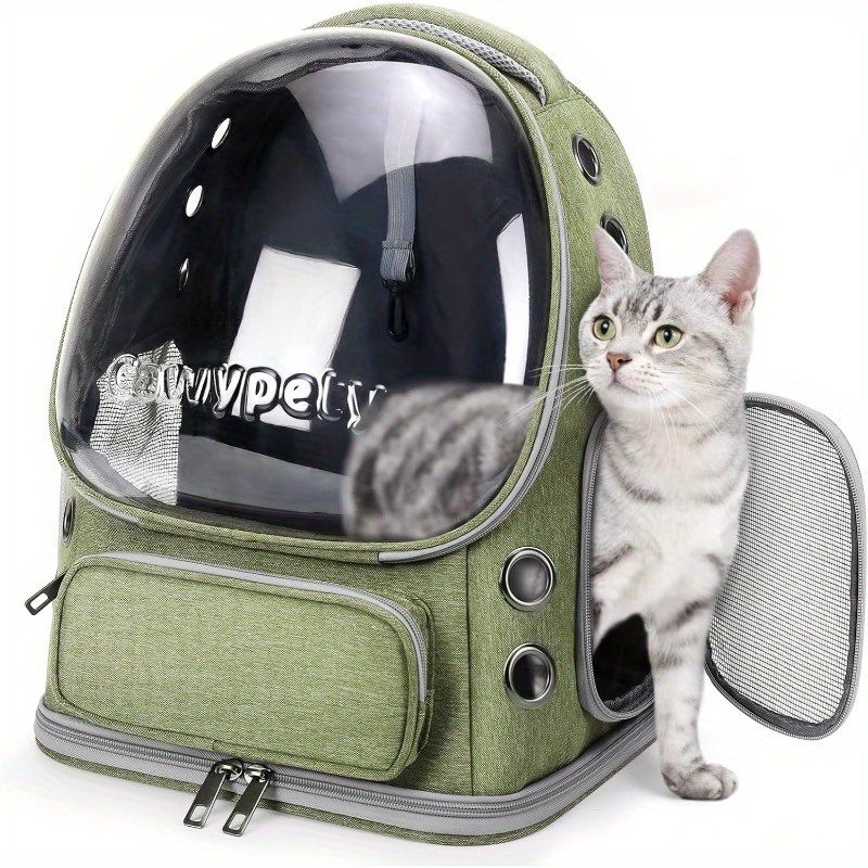 portable transparent cat backpack space capsule with ventilation