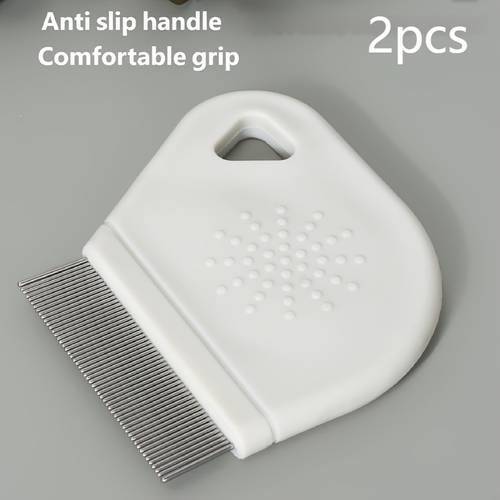 2pcs suitable for cats and dogs flea comb for and loose hair removal needle comb with dense teeth for lice removal and durable pet household tool