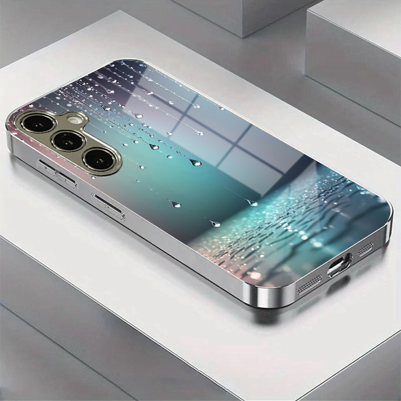 TEMU Phone Case: Raindrop Dance Electroplated For Galaxy S25, S24 Ultra, S23, S23 Fe, S23, S22 Ultra, S22 Plus, S22, S21 Ultra, S21, S20 Ultra, S20,