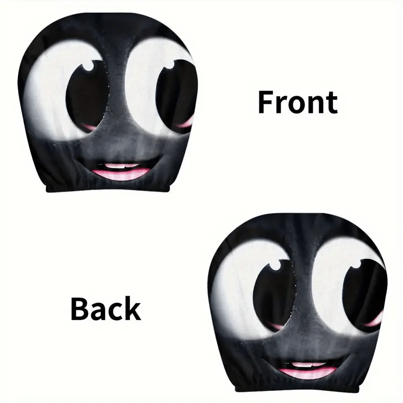 TEMU 2pcs Cute Seat Covers - Soft, Vehicles, Durable & Stylish Interior Accessories, Cute Accessories, Vehicle Seat Protection, Design, Christmas Gifts