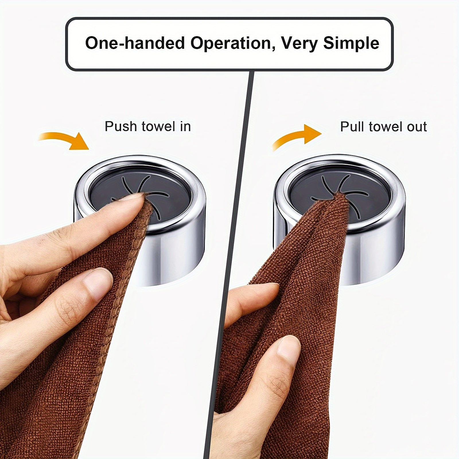 strong   towel hooks free punch towel holders round wall mounted towel holders for bathrooms kitchens and homes walls cabinets garages no drilling required details 1