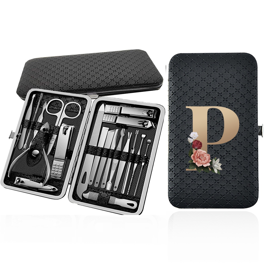 Portable 19pcs Nail Clipper Set with Beauty Tools