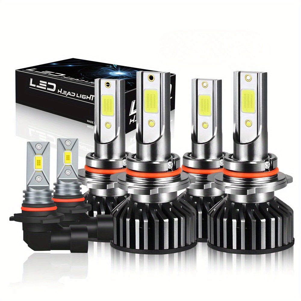 

Ford Silverado 1500 2500 3500 1999-2006 Led Headlights Bulbs, 9005 + 9006 Low +9005 Led Fog Bulbs, Super 6000k , And , Of 6