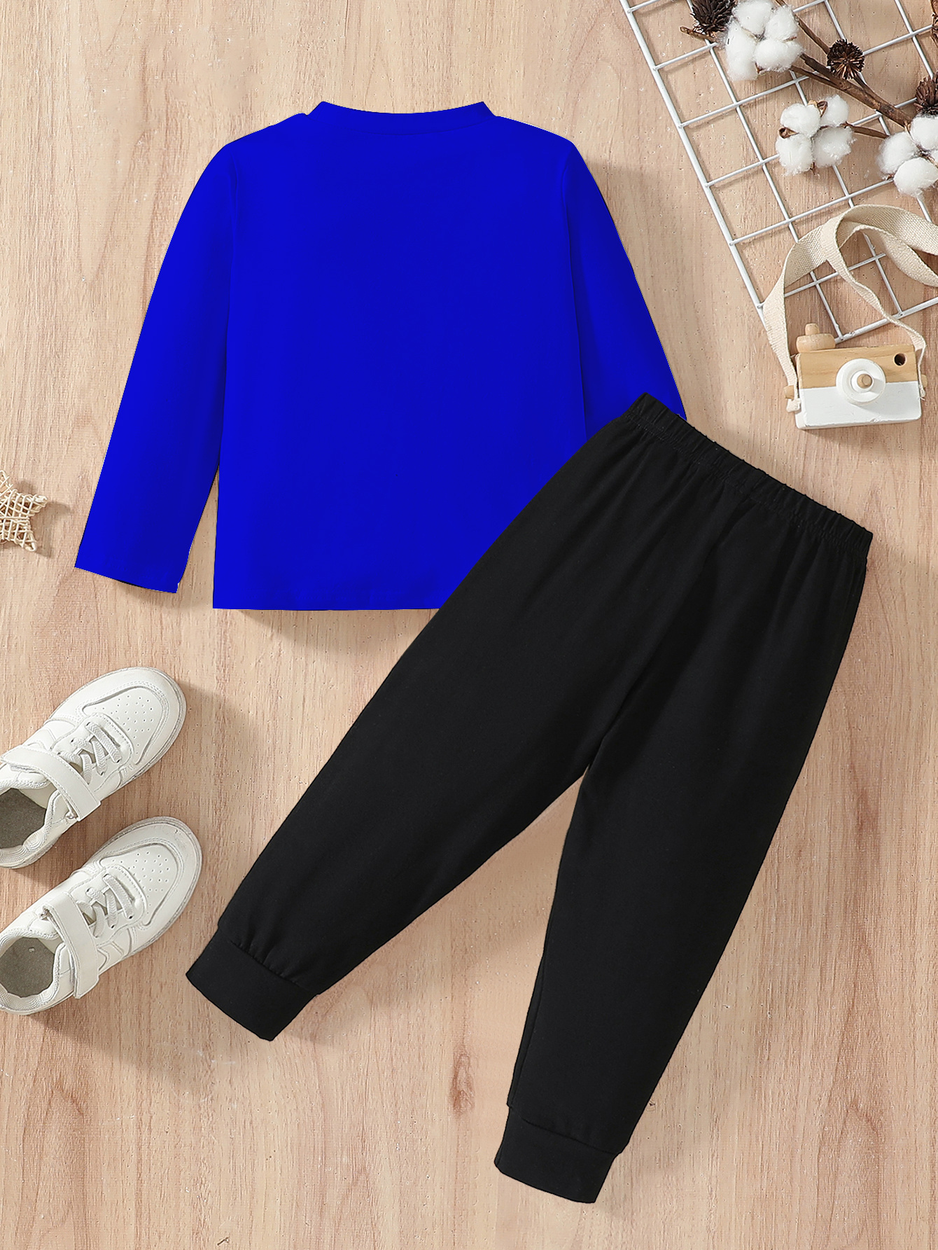 2025 New Trendy Drummer Print Boys' Casual Long Sleeve T-Shirt & Pants Set - Soft, Comfortable, and Stylish for Fall/Winter Outdoor Activities, Perfect for Outdoor, Baby Boy Outfit, Perfect for Outdoor