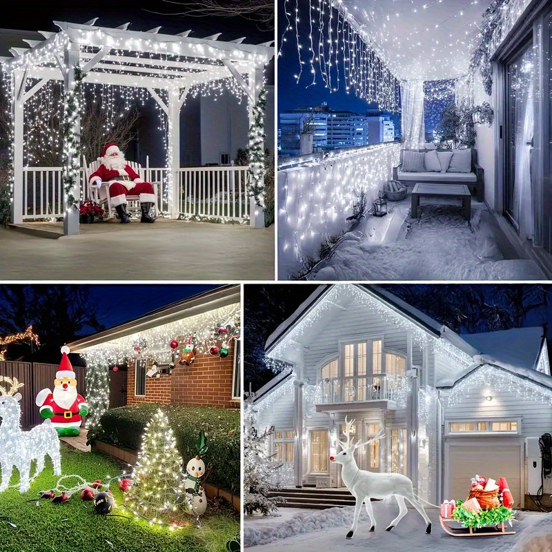 Eine solarbetriebene LED-Eisstangen-Lichterkette mit 1 Licht, mit 8 * * für Weihnachten und verschiedene Festivals, sowie Gärten, Häuser, Terrassen, Büros, Hotels, Bars, Restaurants, Wohnmobile,