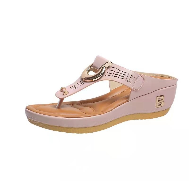 TEMU Women's Sandals New Wedge Heel Bb Slides Beach Toe Summer Women Shoes